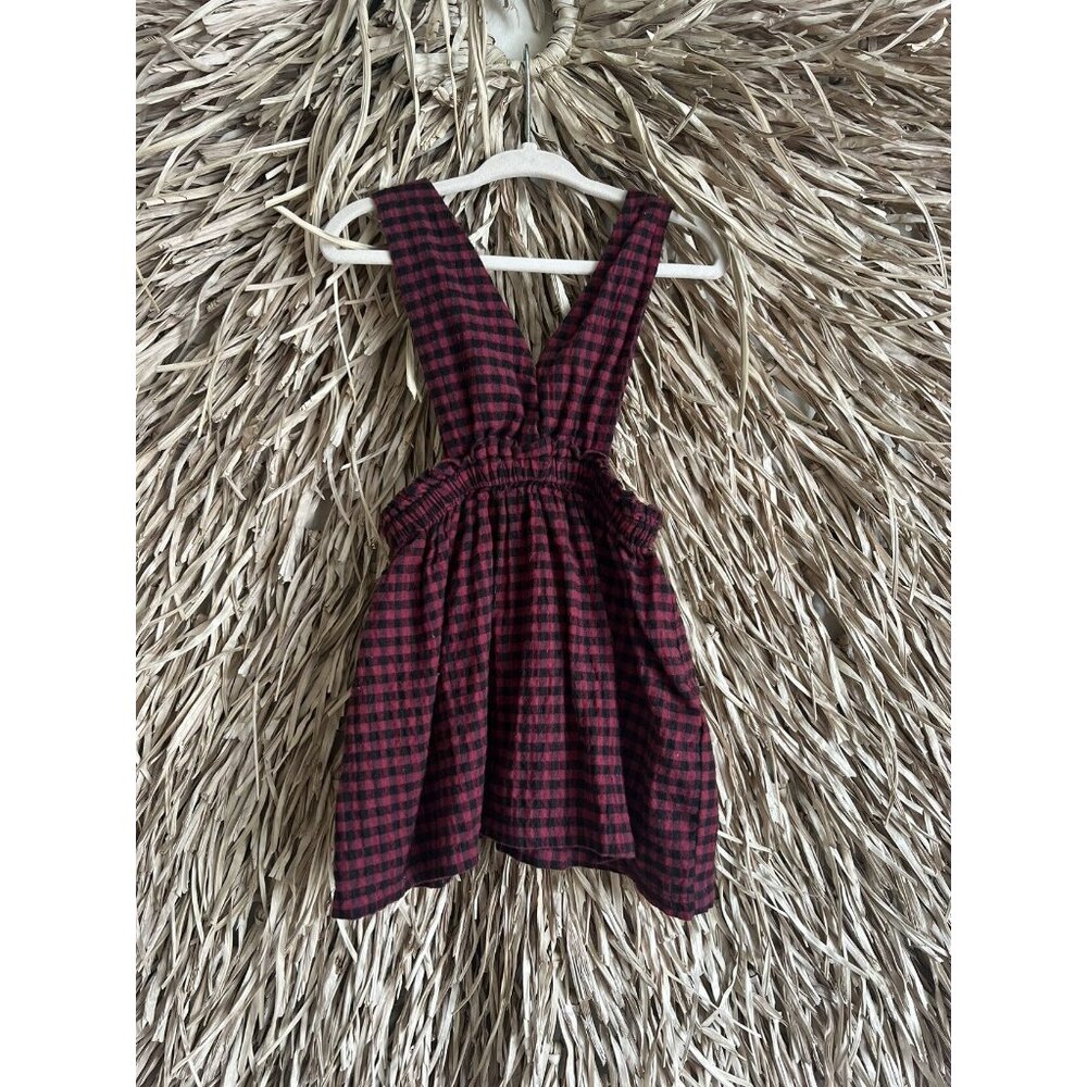 Zara Checkered Pinafore Dress
